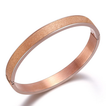 Load image into Gallery viewer, Stainless Steel Yellow/ Rose Gold Plated / Silver Bangle Bracelet