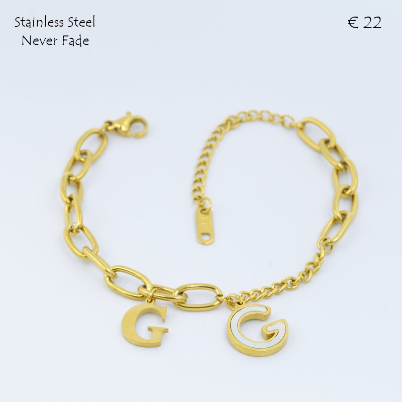 Stainless Steel 316L Yellow Gold High Quality Bracelet With Charms