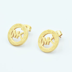 Stainless Steel Yellow Gold / Rose Gold Plated / Silver Stud Earrings Hypoallergenic