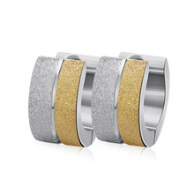 Load image into Gallery viewer, Stainless Steel Small Hoop Earrings Hypoallergenic Silver Gold 2 Tone