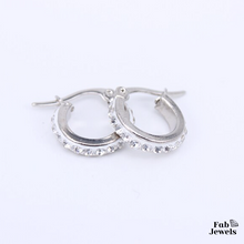 Load image into Gallery viewer, Stainless Steel 316L Hypoallergenic Earrings with Crystals all Round
