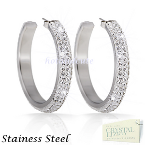 High Quality Stainless Steel 316L Hypoallergenic Earrings with Swarovski Crystals
