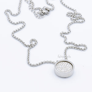 Stainless Steel 316L Necklace with 3 Crystals Interchangeable Magnetic Inserts