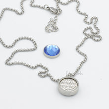 Load image into Gallery viewer, Stainless Steel 316L Necklace with 2 Crystals Interchangeable Magnetic Inserts