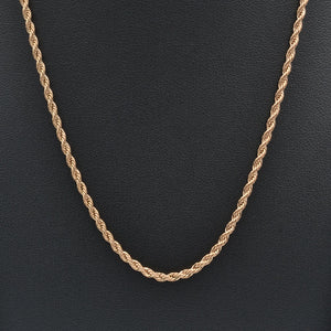 316L Stainless Steel Rope Chain Long Short Necklace Rose Yellow Gold Silver