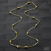 Load image into Gallery viewer, Stainless Steel 316L Ball Chain Long Necklace Yellow Gold / Silver