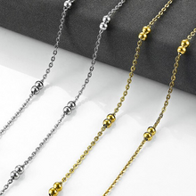 Load image into Gallery viewer, Stainless Steel 316L Ball Chain Long Necklace Yellow Gold / Silver