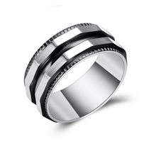 Load image into Gallery viewer, Gorgeous Stainless Steel 316L Black and Silver / Gold and Silver Men&#39;s Ring