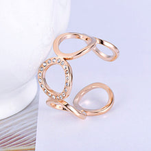 Load image into Gallery viewer, Stainless Steel Rose Gold Plated Circle Ring with Swarovski Crystals