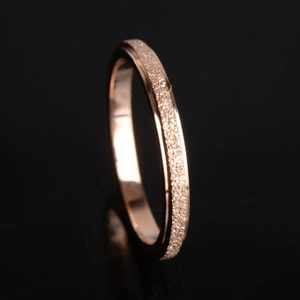 Stainless Steel Rose Gold Yellow Gold Plated Thin Band Ring