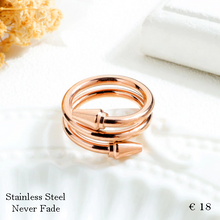 Load image into Gallery viewer, Beautiful Stainless Steel Rose Gold Nail Ring