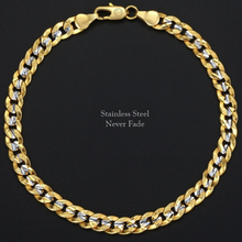 Load image into Gallery viewer, Stainless Steel 316L 2 Tone Solid Set Necklace Bracelet