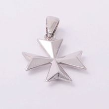 Load image into Gallery viewer, MALTESE CROSS  Sterling Silver 925 Pendant Free Chain