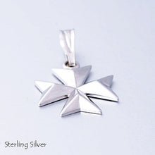 Load image into Gallery viewer, MALTESE CROSS  Sterling Silver 925 Solid Pendant Free Chain