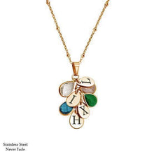 Load image into Gallery viewer, Stainless Steel Family Necklace with Drop Birthstone and Initial