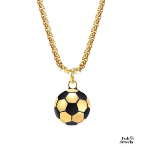 Football Ball Stainless Steel Pendant with Necklace