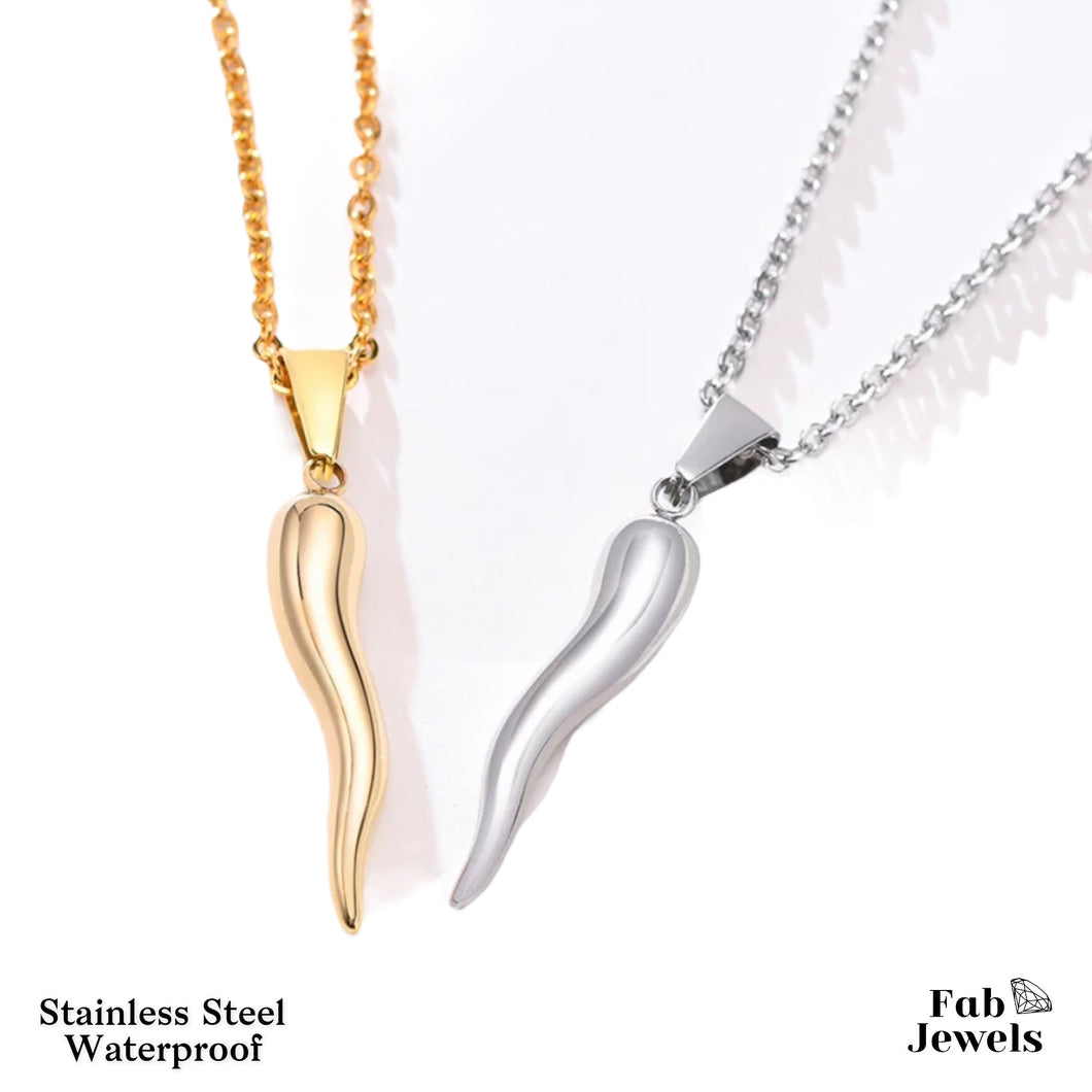 Horn Stainless Steel Pendant with Necklace