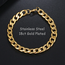 Load image into Gallery viewer, Stainless Steel 316L Gold Plated Curb Chain Bracelet