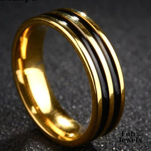 18ct Gold Plated on Stainless Steel Band Ring