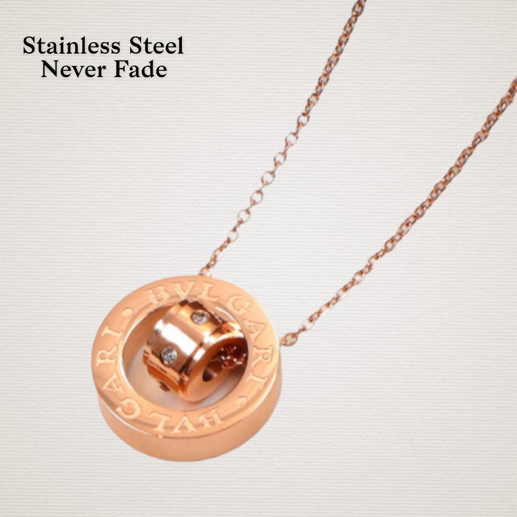 Stainless Steel 316L  Necklace Rose Gold Plated Yellow Gold Plated Silver
