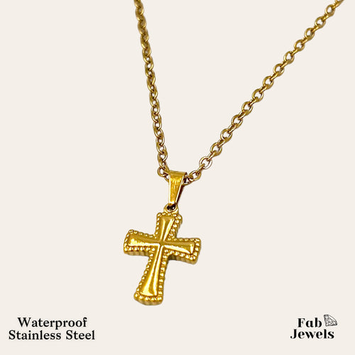 Medium Cross Necklace (Waterproof) | KaraMarie Boutique