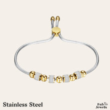 Load image into Gallery viewer, Stainless Steel Rose Gold Yellow Gold Adjustable Bracelet