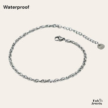 Load image into Gallery viewer, Stainless Steel Gold Plated Waterproof Twisted Ankle Chain Anklet