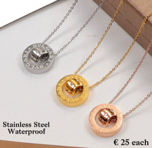 Load image into Gallery viewer, Stainless Steel 316L  Necklace Rose Gold Plated Yellow Gold Plated Silver