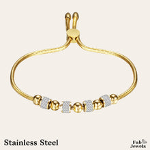 Load image into Gallery viewer, Stainless Steel Rose Gold Yellow Gold Adjustable Bracelet