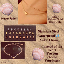 Load image into Gallery viewer, Stainless Steel Waterproof Double Ankle Chain Anklet Silver Rose Gold Yellow Gold