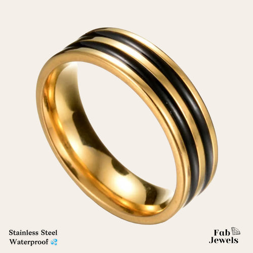 18ct Gold Plated on Stainless Steel Band Ring