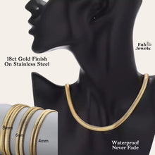 Load image into Gallery viewer, 18ct Yellow Gold Plated on Stainless Steel Choker Waterproof