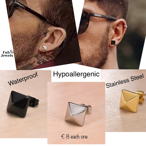 Stainless Steel Hypoallergenic Waterproof Stud Earrings