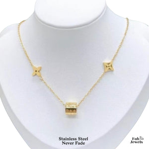 Yellow Gold Plated Waterproof Stainless Steel Necklace
