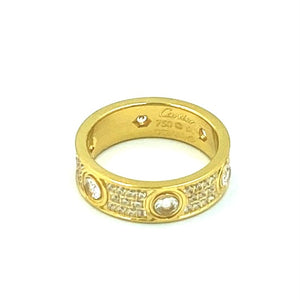 High Quality Yellow Gold Plated on Stainless Steel Ring