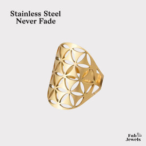 Stainless Gold / Rose Gold / Yellow Gold Plated / Silver Adjustable Ring