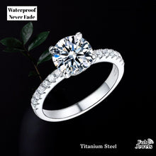 Load image into Gallery viewer, Highest Quality Titanium Steel Waterproof Solitaire Ring