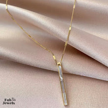 Load image into Gallery viewer, Stainless Steel Yellow Gold Plated Necklace with Mother of Pearl Pendant