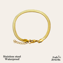 Load image into Gallery viewer, Stainless Steel Yellow Gold / Silver Snake Chain Bracelet with Extension