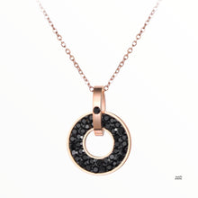 Load image into Gallery viewer, Rose Gold on Stainless Steel Necklace and Matching Earrings