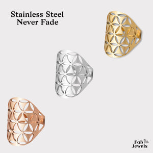 Stainless Gold / Rose Gold / Yellow Gold Plated / Silver Adjustable Ring