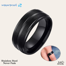 Load image into Gallery viewer, Stainless Steel 316L Waterproof Fashionable Black Men’s Ring