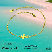 Load image into Gallery viewer, Stainless Steel 316L Waterproof 18ct Gold Plated Maltese Cross Anklet Ankle Chain
