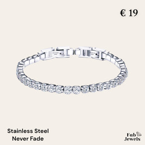 Stainless Steel Highest Quality Tennis Bracelet with Sparking Crystals