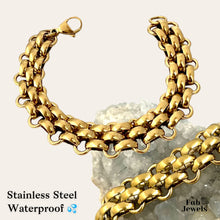 Load image into Gallery viewer, 18ct Yellow Gold Plated S/Steel Stylish Bracelet