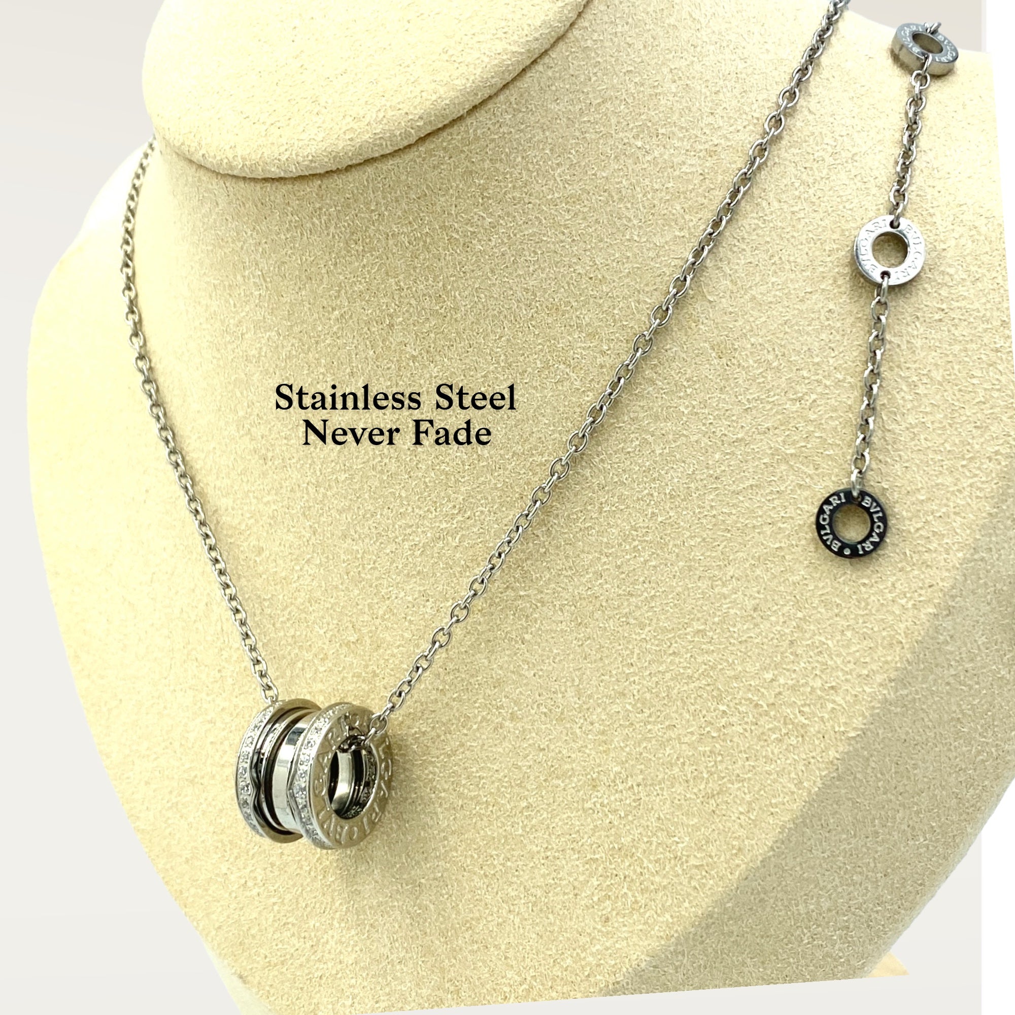 Stainless Steel 316L Yellow Gold Rose Gold Chain Necklace – FabJewels 4less